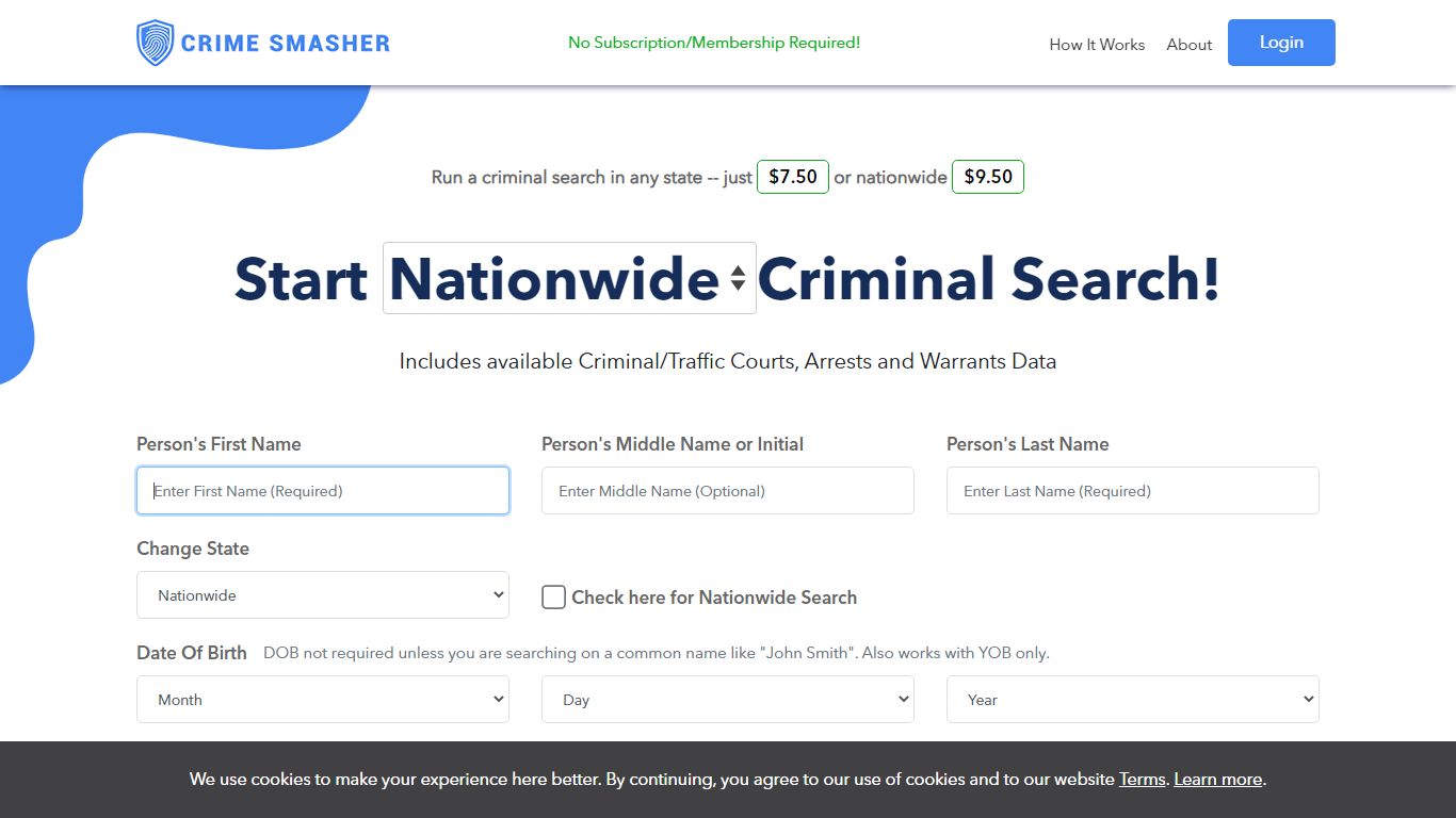 Crime Smasher Search | No subscription required!